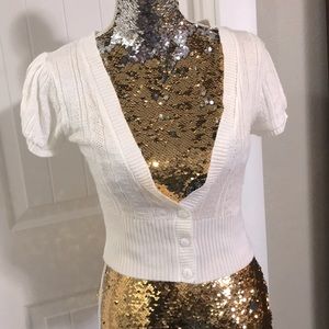 Sweater project OS juniors white sweater coverup